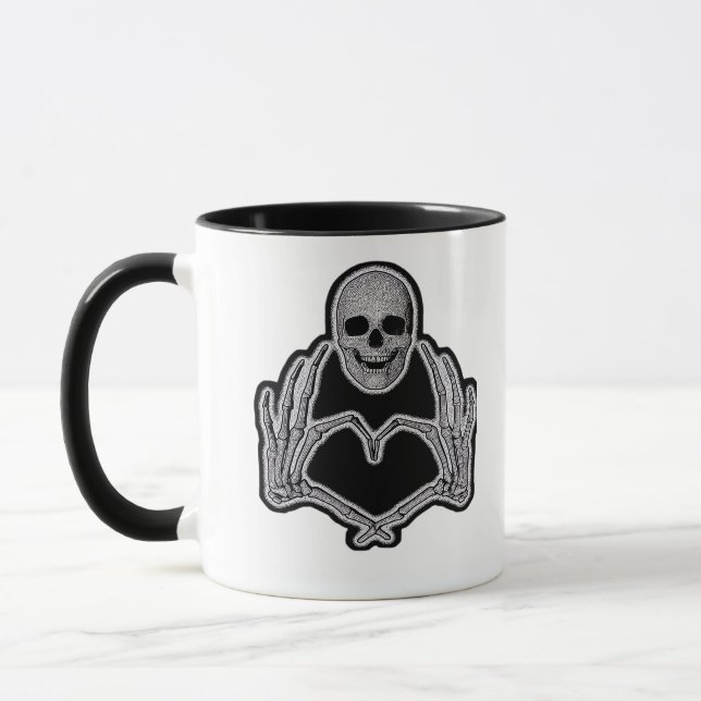 Skeleton Heart Händer Classic Mugg (Vänster)