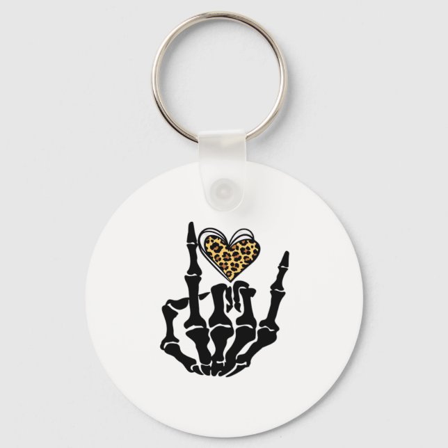 Skeleton Heart Händer Classic Nyckelring (Framsida)