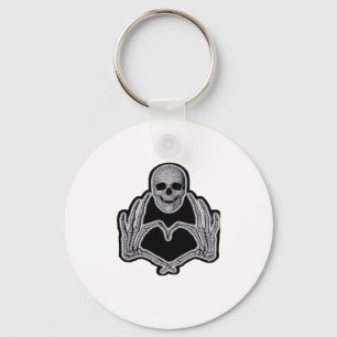 Skeleton Heart Händer Classic Nyckelring