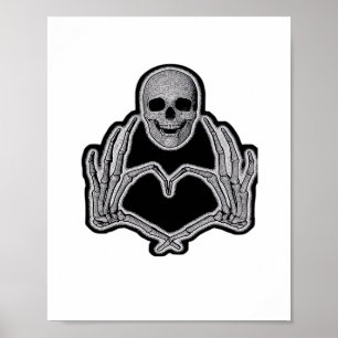 Skeleton Heart Händer Classic Poster