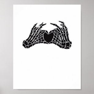 Skeleton Heart Händer - Classic Poster