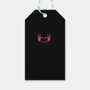 Skeleton Heart Händer Classic Presentetikett