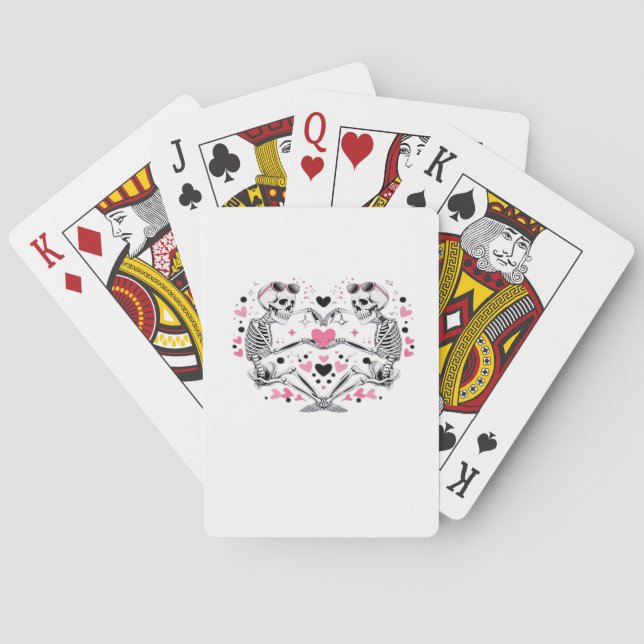 Skeleton Heart Händer Classic Viral Casinokort (Baksidan)