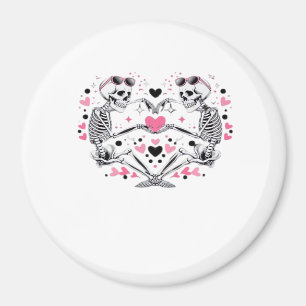 Skeleton Heart Händer Classic Viral Magnet