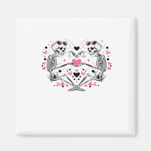 Skeleton Heart Händer Classic Viral Magnet