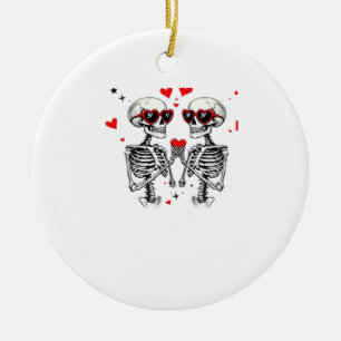Skeleton Heart Händer för trender Julgransprydnad Keramik