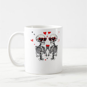Skeleton Heart Händer för trender Kaffemugg