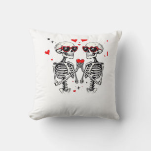 Skeleton Heart Händer för trender Kudde