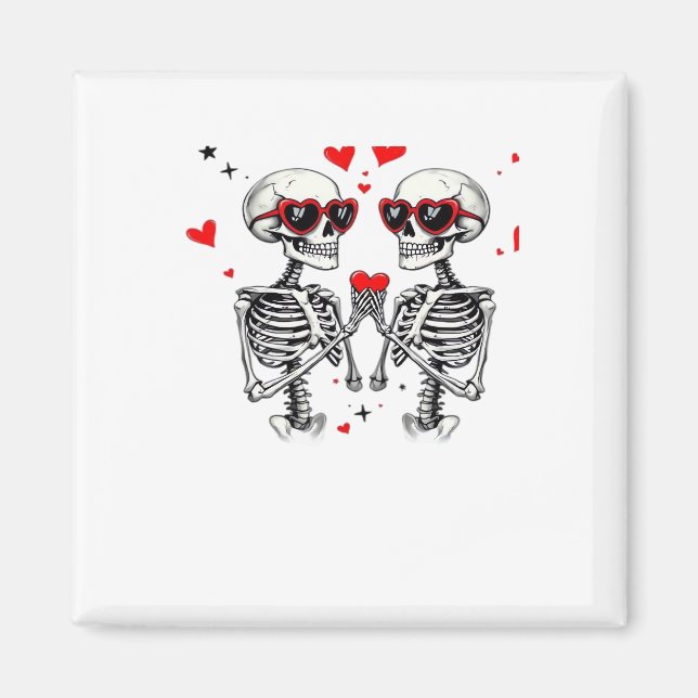 Skeleton Heart Händer för trender Magnet (Framsidan)