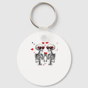 Skeleton Heart Händer för trender Nyckelring