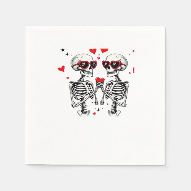 Skeleton Heart Händer för trender Pappersservett (Framsidan)