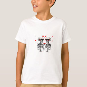 Skeleton Heart Händer för trender T Shirt