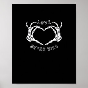 Skeleton Heart Händer Funny & Classic Poster