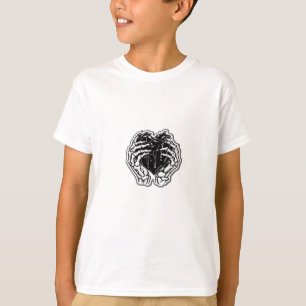 Skeleton Heart Händer Funny T Shirt