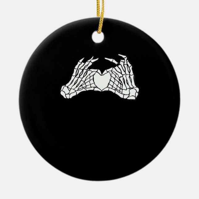 Skeleton Heart Händer - Light Julgransprydnad Keramik (Framsidan)