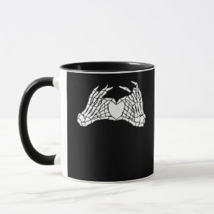 Skeleton Heart Händer - Light Mugg