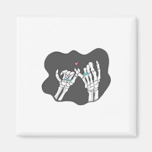Skeleton Heart Händer Promise Magnet