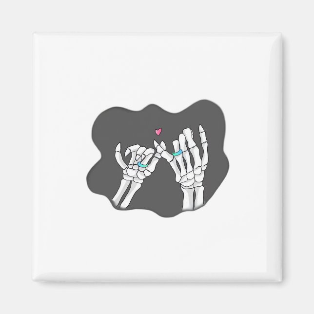 Skeleton Heart Händer Promise Magnet (Framsidan)