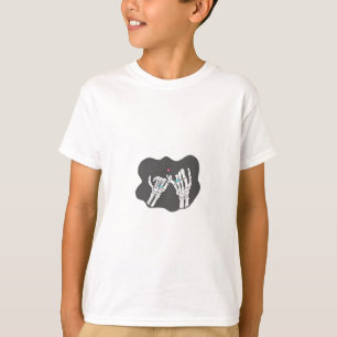 Skeleton Heart Händer Promise T Shirt
