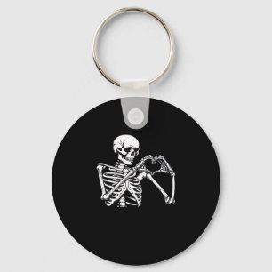 Skeleton Heart Händer Sign Halloween Costume Trend Nyckelring