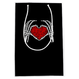 Skeleton Heart Händer signerar Valentindagen Cute