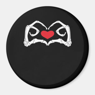 Skeleton Heart och Händer FUNNY Magnet