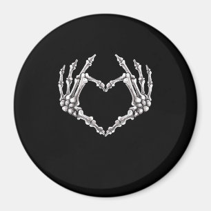 Skeleton Heart - och Händer Gothic Halloween Costu Magnet