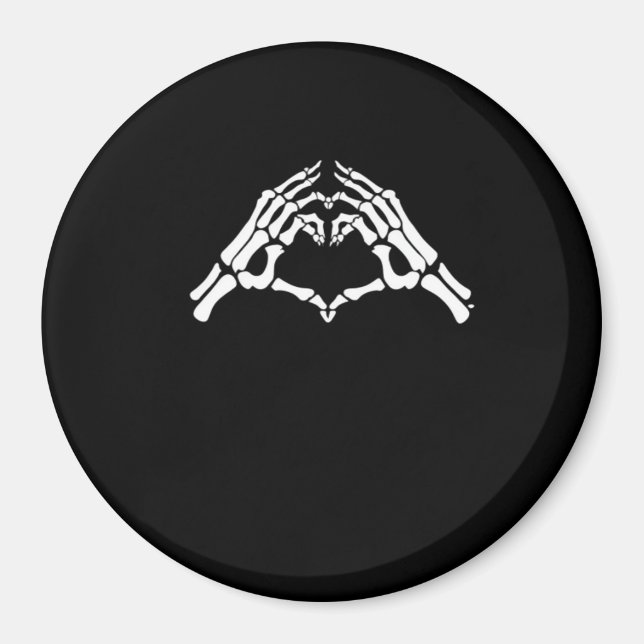 Skeleton Heart - och Händer- tecken Magnet (Framsidan)