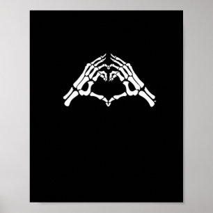 Skeleton Heart - och Händer- tecken Poster
