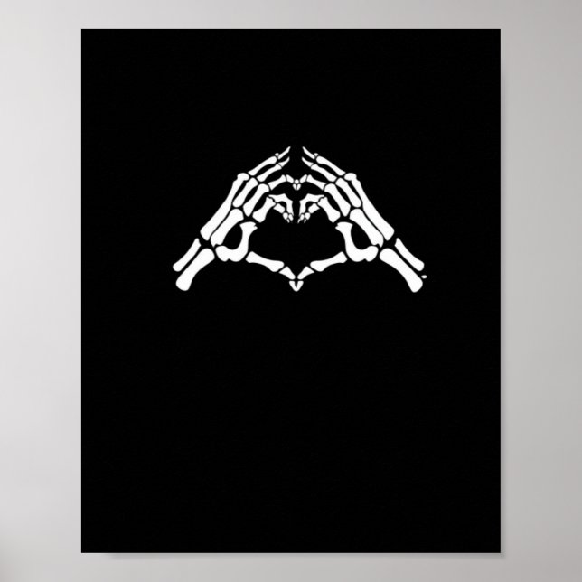 Skeleton Heart - och Händer- tecken Poster (Framsidan)