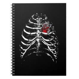 Skeleton Heart Rib Cage X- Ray Vuxen Kids Funny Anteckningsbok