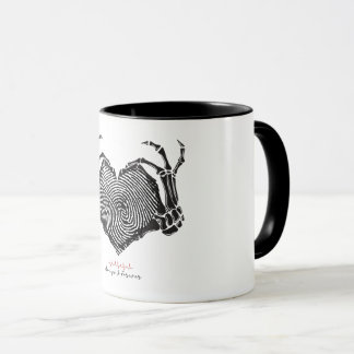 Skeleton Heart Sign Mugg