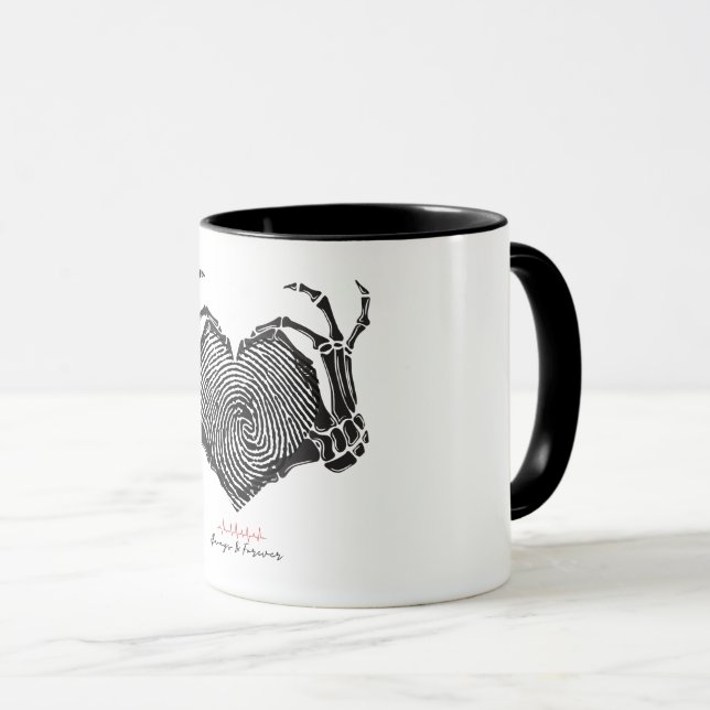 Skeleton Heart Sign Mugg (Framsida höger)