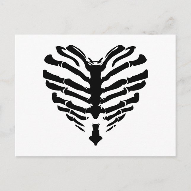 Skeleton Heart Vykort (Framsida)