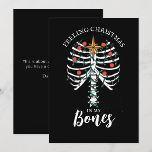 Skeleton-Helgdag-kort för fin jul Julkort