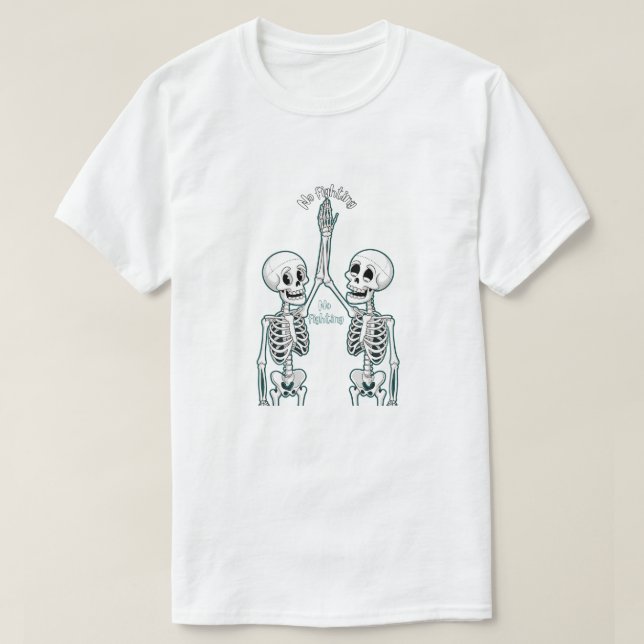 Skeleton, hög-fem t shirt (Design framsida)