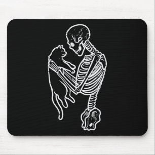 Skeleton Holding Cat Funny Halloween Costume Manar Musmatta