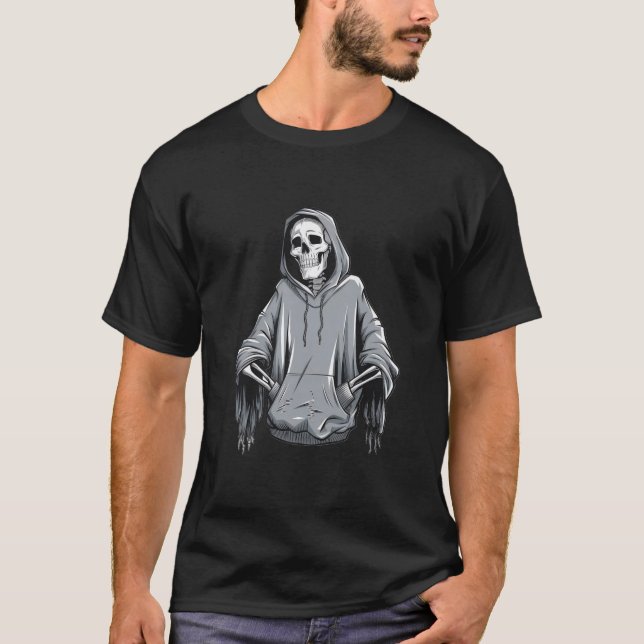 Skeleton Hoodie Coola Trend T-shirt (Framsida)