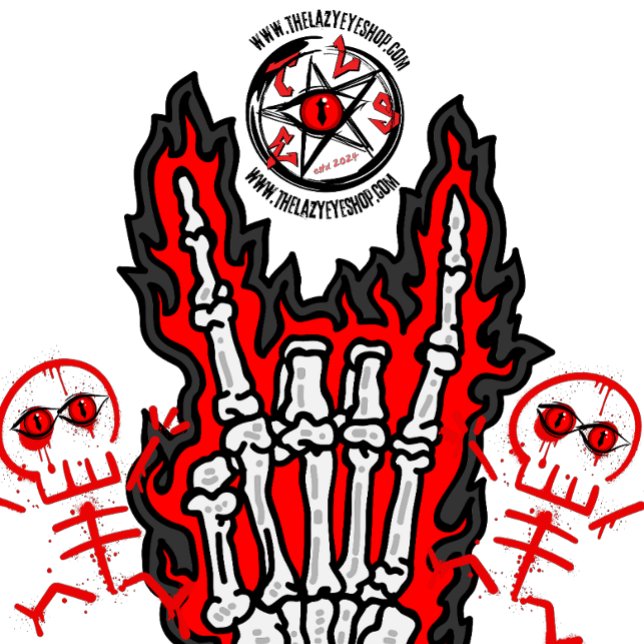 Skeleton Horns design T Shirt (Skapare uppladdad)