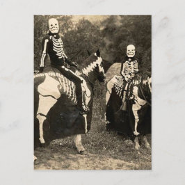 Skeleton Horsäd 1900 Vykort
