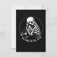 SKELETON HUG BOSTON TERRIER DU FÅR MIG ATT LEVA