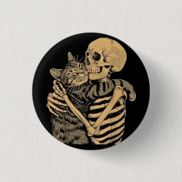 Skeleton Hugger Cat - Cute Gothic Cat Lover Gift Knapp