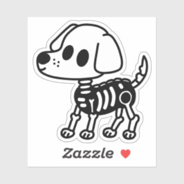 Skeleton hund doodle klistermärken