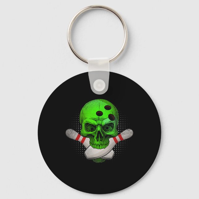 Skeleton huvud Skullvaden från höns och Stift Lyck Nyckelring (Framsida)