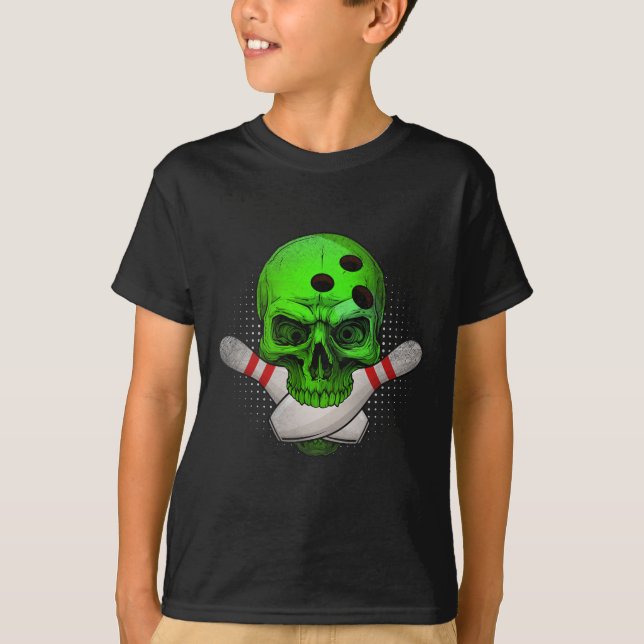 Skeleton huvud Skullvaden från höns och Stift Lyck T Shirt (Framsida)