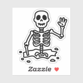 Skeleton i marken klistermärken