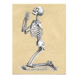 Skeleton i Prayer Fototryck