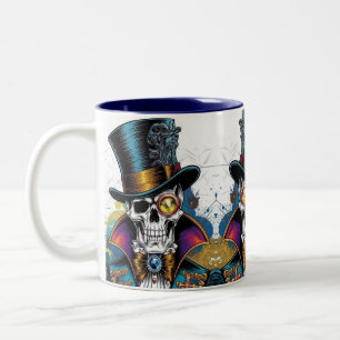 Skeleton i Victorian Elegance Två-Tonad Mugg