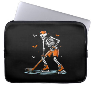 Skeleton Ice Hockey Halloween Boys Funny Halloween Laptop Fodral