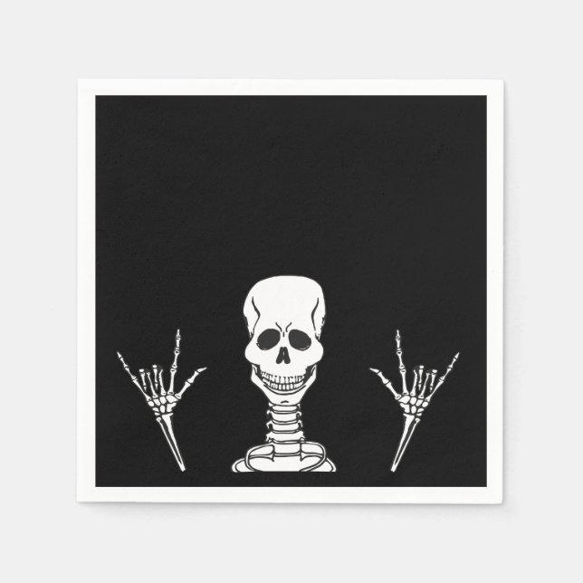 Skeleton ILY Napkins Pappersservett (Framsidan)